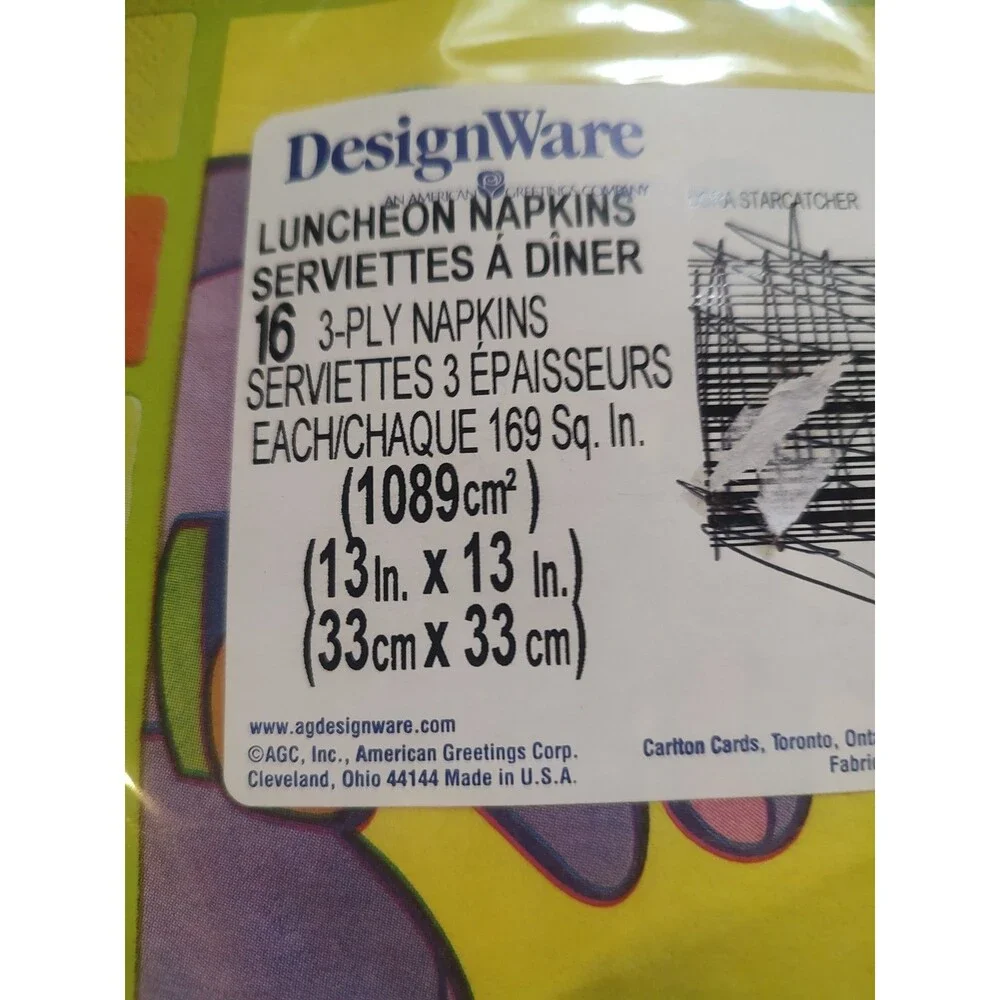 3x NEW! Children Theme Paper Cocktail Napkins, 16 Pack Birthday Party